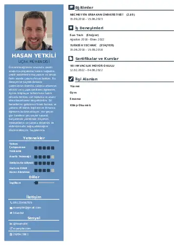 Havacılık Ve Uzay Uçak Mühendisi Cv Örnekleri cv indir